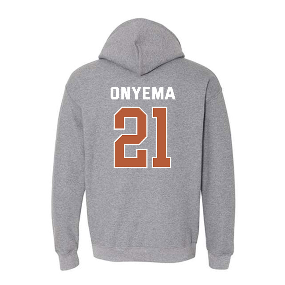 Texas - NCAA Men's Basketball : Ze'rik Onyema - Hooded Sweatshirt Sports Shersey