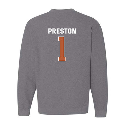 Texas - NCAA Women's Basketball : Bryanna Preston - Sports Shersey Crewneck Sweatshirt-1