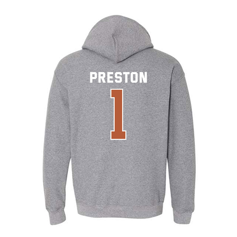 Texas - NCAA Women's Basketball : Bryanna Preston - Sports Shersey Hooded Sweatshirt-1