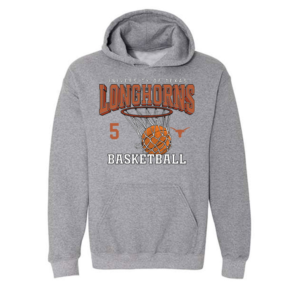 Texas - NCAA Men's Basketball : Kadin Shedrick - Hooded Sweatshirt Sports Shersey