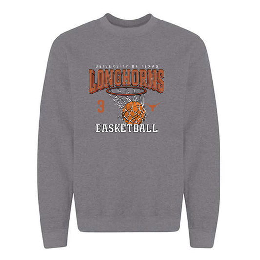 Texas - NCAA Men's Basketball : Max Abmas - Crewneck Sweatshirt Sports Shersey