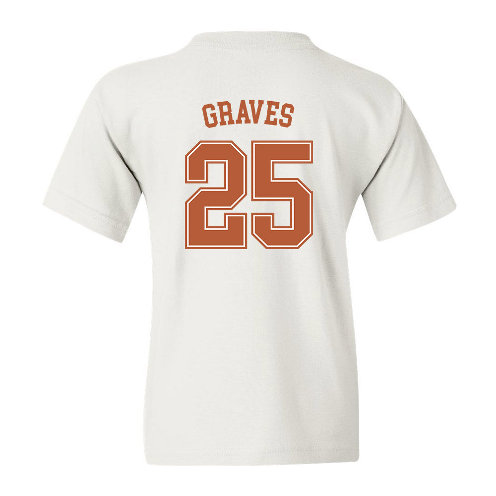 Texas - NCAA Women's Basketball : Sarah Graves - Youth T-Shirt Sports Shersey