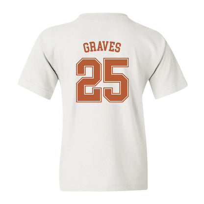 Texas - NCAA Women's Basketball : Sarah Graves - Youth T-Shirt Sports Shersey