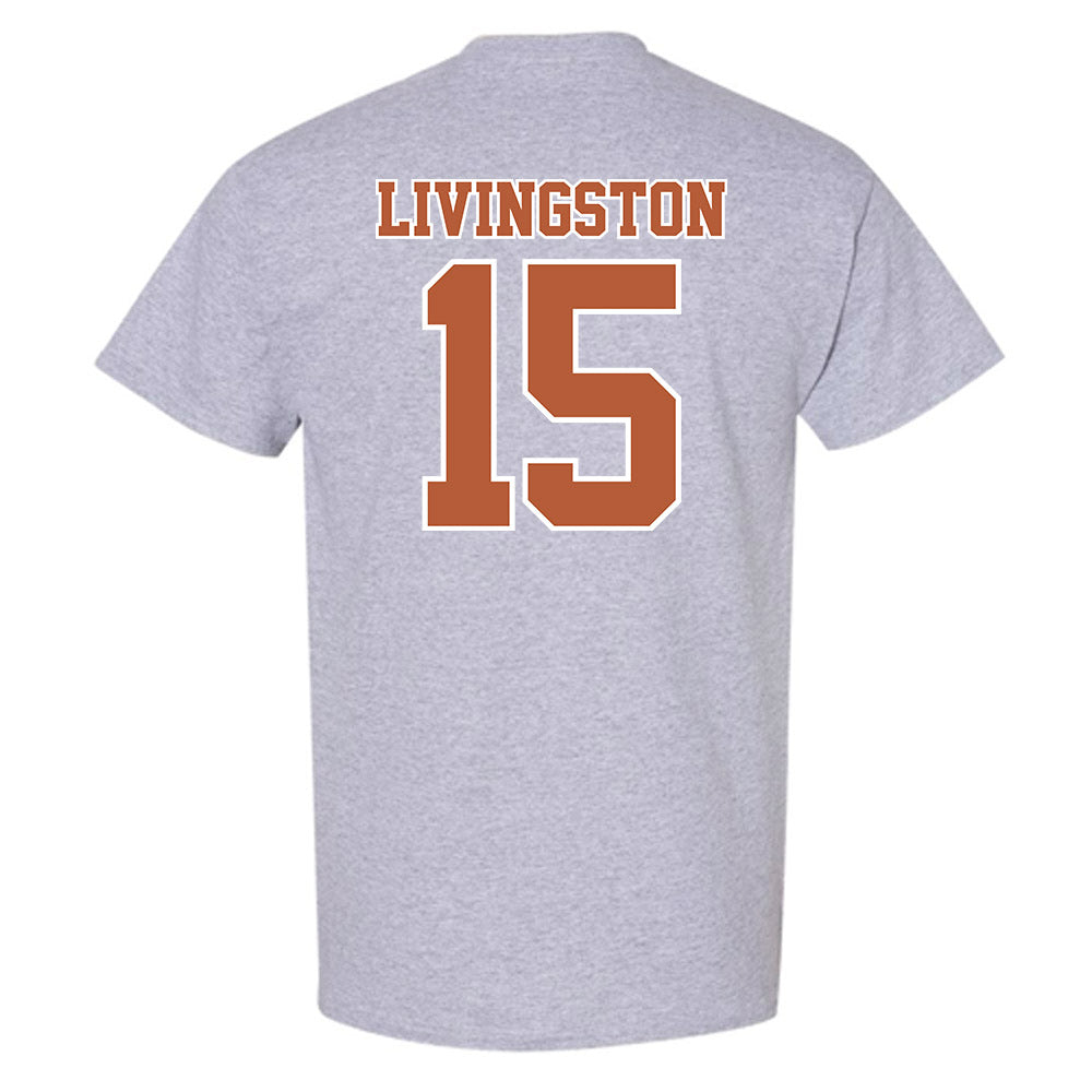 Texas - NCAA Baseball : Josh Livingston - Sports Shersey T-Shirt-1