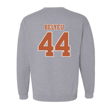 Texas - NCAA Baseball : Max Belyeu - Crewneck Sweatshirt Sports Shersey