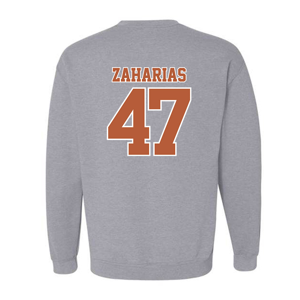 Texas - NCAA Baseball : George Zaharias - Crewneck Sweatshirt Sports Shersey