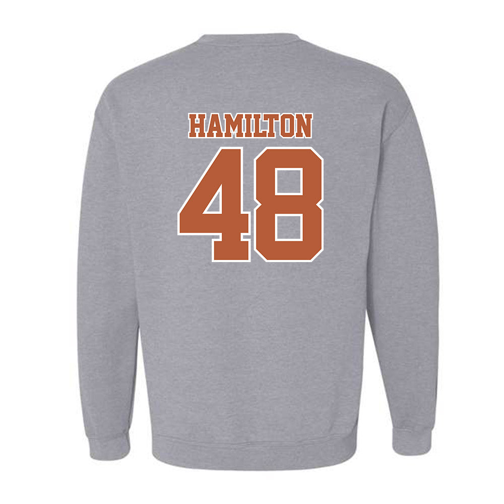 Texas - NCAA Baseball : Hudson Hamilton - Crewneck Sweatshirt Sports Shersey