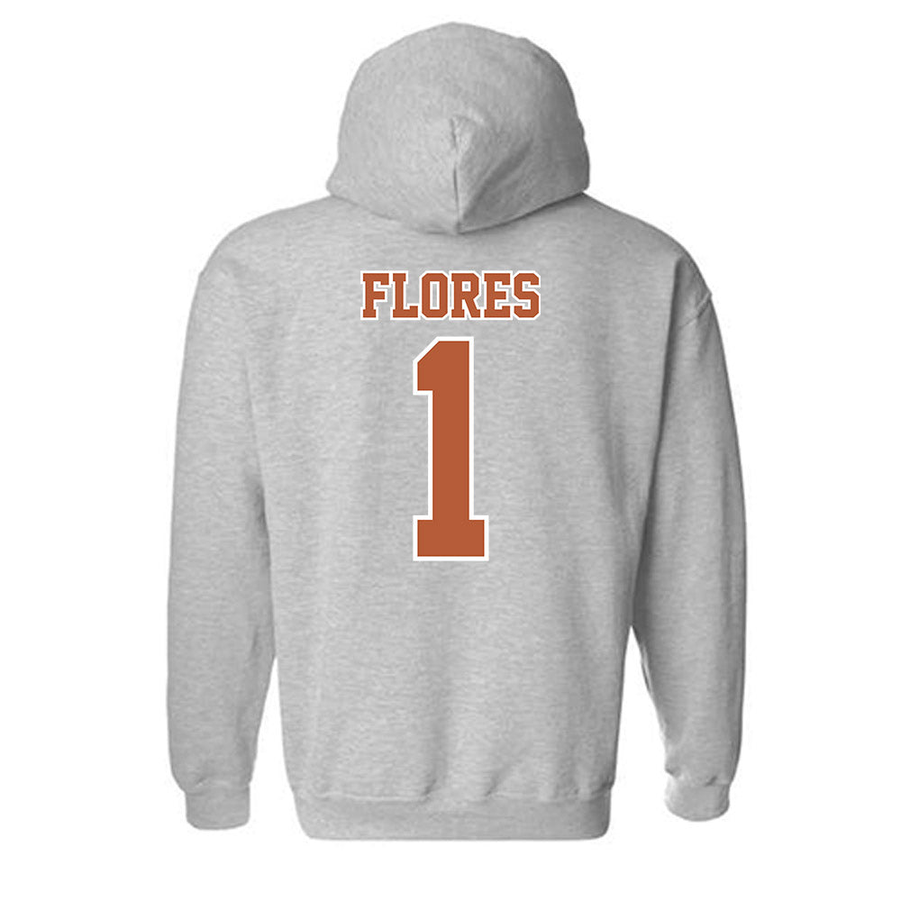 Texas - NCAA Baseball : Jalin Flores - Sports Shersey Hooded Sweatshirt