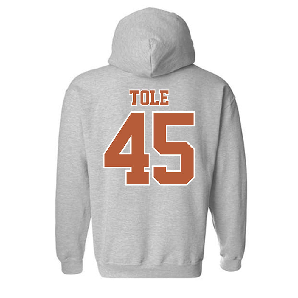 Texas - NCAA Baseball : Heston Tole - Hooded Sweatshirt Sports Shersey