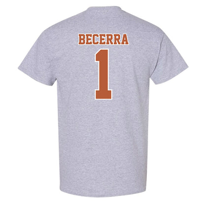Texas - NCAA Baseball : Temo Becerra - Sports Shersey T-Shirt-1