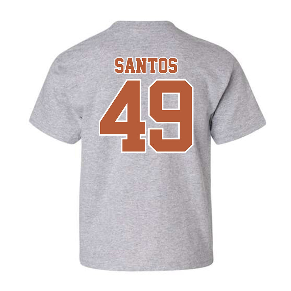 Texas - NCAA Baseball : Oliver Santos - Youth T-Shirt Sports Shersey