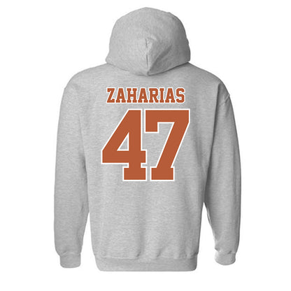 Texas - NCAA Baseball : George Zaharias - Hooded Sweatshirt Sports Shersey