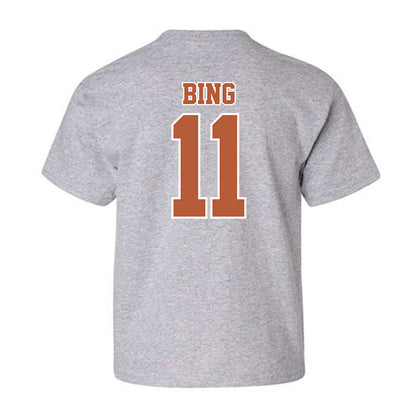 Texas - NCAA Baseball : Kade Bing - Sports Shersey Youth T-Shirt-1