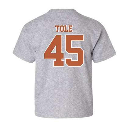 Texas - NCAA Baseball : Heston Tole - Youth T-Shirt Sports Shersey