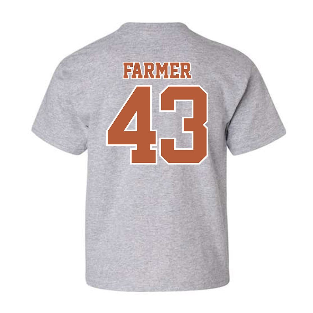 Texas - NCAA Baseball : Tommy Farmer - Youth T-Shirt Sports Shersey