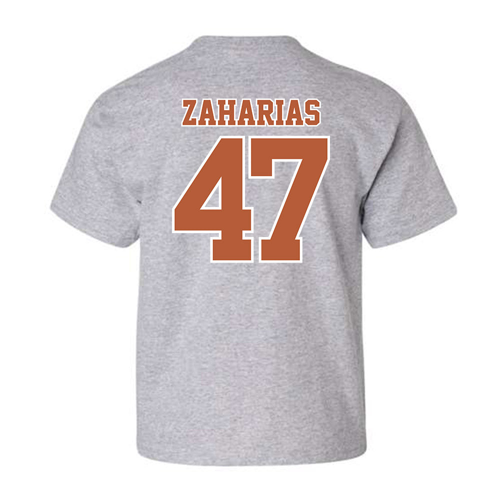 Texas - NCAA Baseball : George Zaharias - Youth T-Shirt Sports Shersey