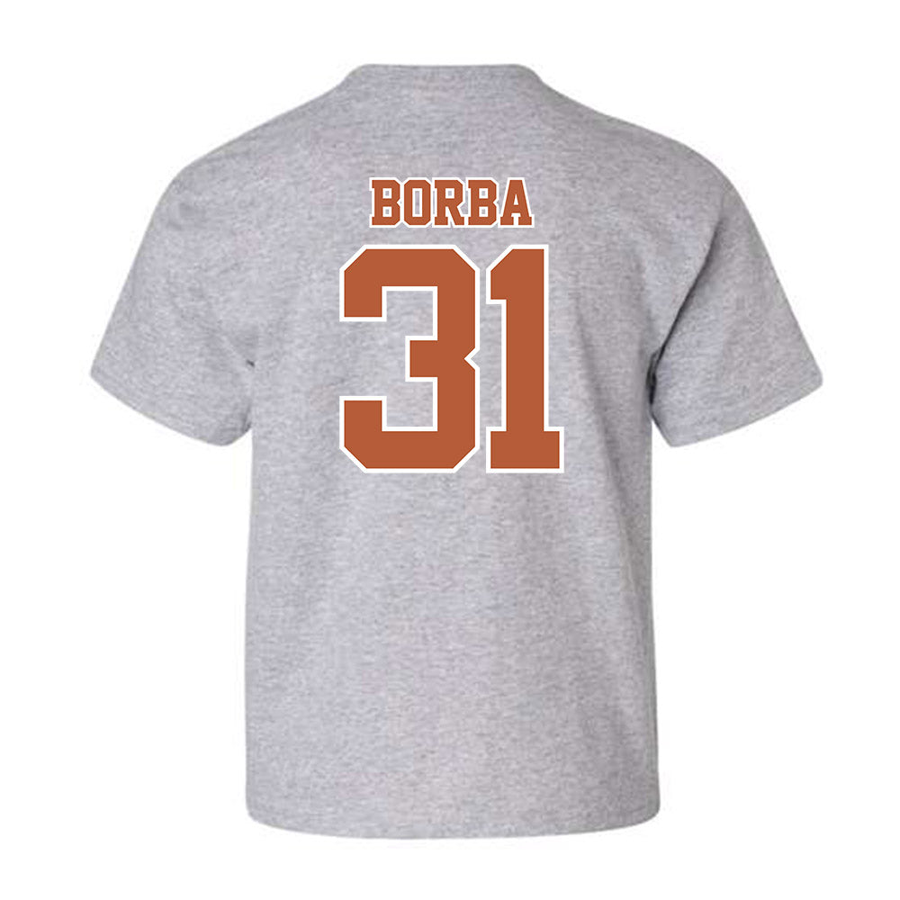 Texas - NCAA Baseball : Casey Borba - Youth T-Shirt Sports Shersey