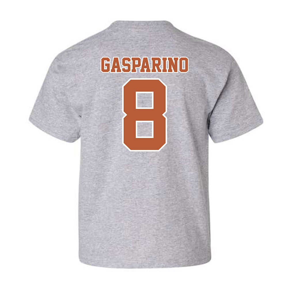 Texas - NCAA Baseball : Will Gasparino - Youth T-Shirt Sports Shersey