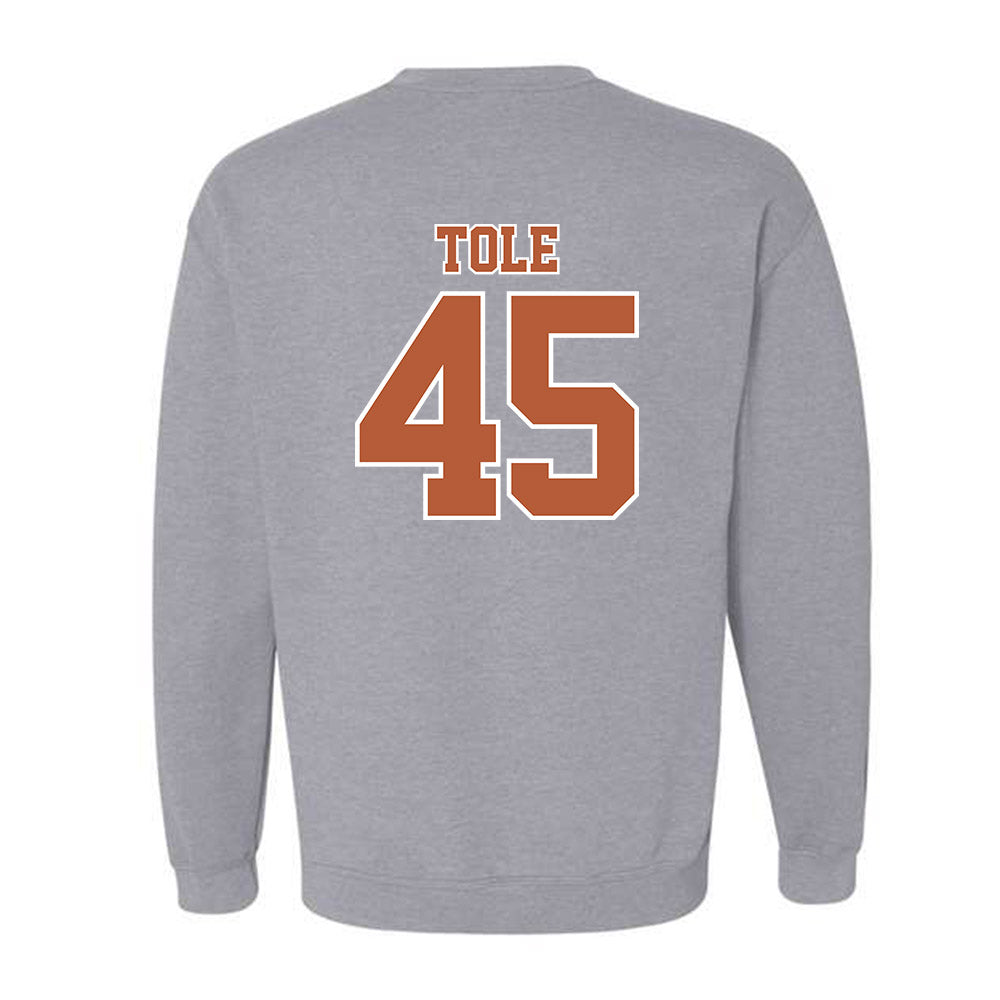 Texas - NCAA Baseball : Heston Tole - Crewneck Sweatshirt Sports Shersey