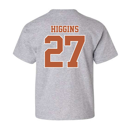Texas - NCAA Baseball : Cal Higgins - Sports Shersey Youth T-Shirt-1