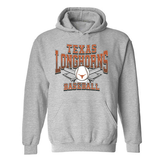 Texas - NCAA Baseball : George Zaharias - Hooded Sweatshirt Sports Shersey