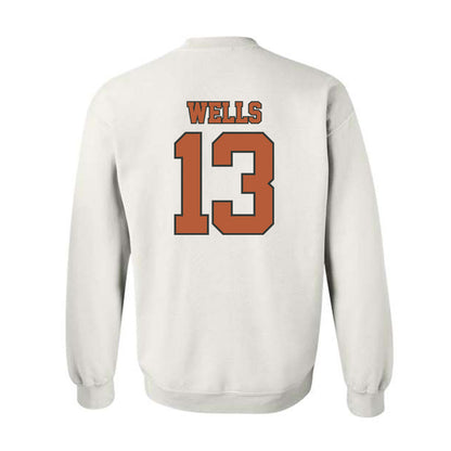 Texas - NCAA Softball : Hannah Wells - Sports Shersey Crewneck Sweatshirt-1
