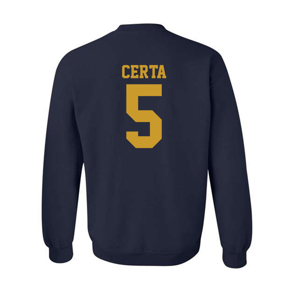 Notre Dame - NCAA Men's Basketball : Cole Certa - Sports Shersey Crewneck Sweatshirt-1