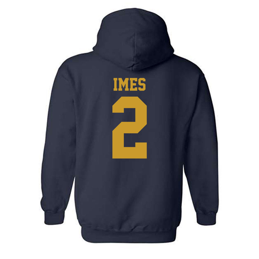 Notre Dame - NCAA Men's Basketball : Logan Imes - Sports Shersey Hooded Sweatshirt-1