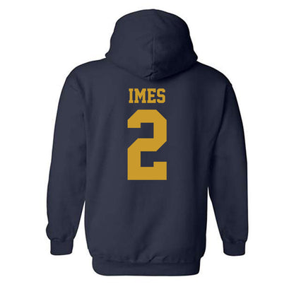 Notre Dame - NCAA Men's Basketball : Logan Imes - Sports Shersey Hooded Sweatshirt-1