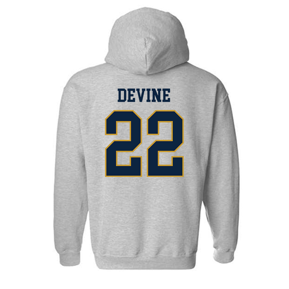 Notre Dame - NCAA Men's Basketball : Luke Devine - Sports Shersey Hooded Sweatshirt-1
