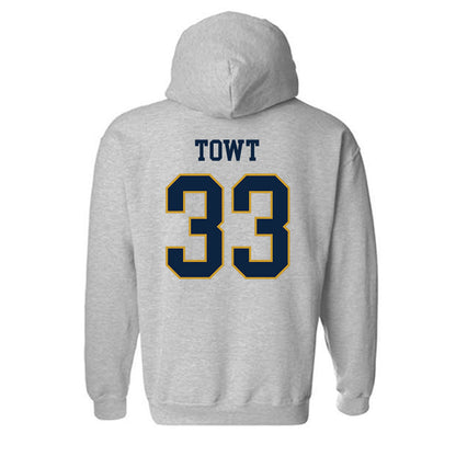 Notre Dame - NCAA Men's Basketball : Carson Towt - Sports Shersey Hooded Sweatshirt-1