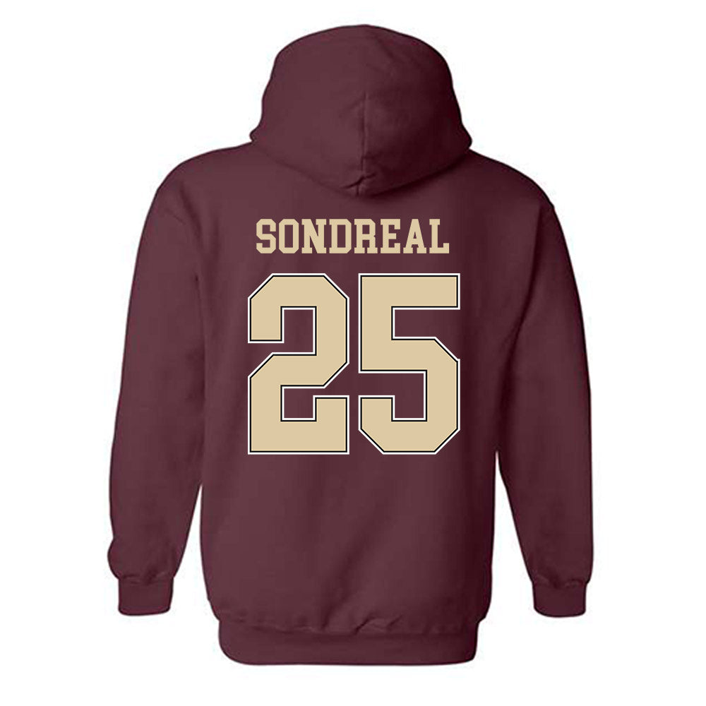 Boston College - NCAA Men's Ice Hockey : Jake Sondreal - Sports Shersey Hooded Sweatshirt-1