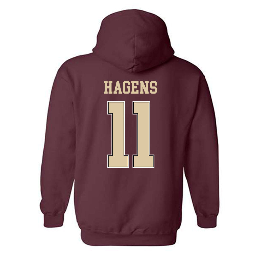 Boston College - NCAA Men's Ice Hockey : Michael Hagens - Sports Shersey Hooded Sweatshirt-1