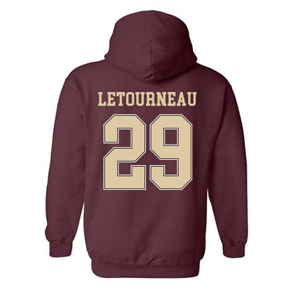 Boston College - NCAA Men's Ice Hockey : Dean Letourneau - Sports Shersey Hooded Sweatshirt-1