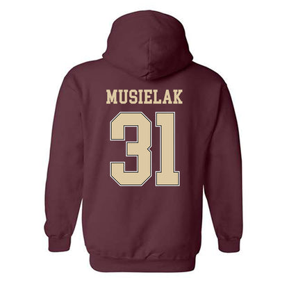 Boston College - NCAA Men's Ice Hockey : Alex Musielak - Sports Shersey Hooded Sweatshirt