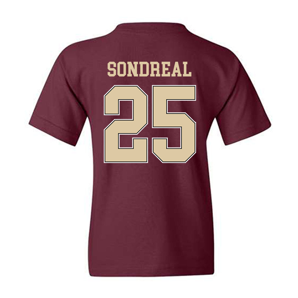 Boston College - NCAA Men's Ice Hockey : Jake Sondreal - Sports Shersey Youth T-Shirt-1