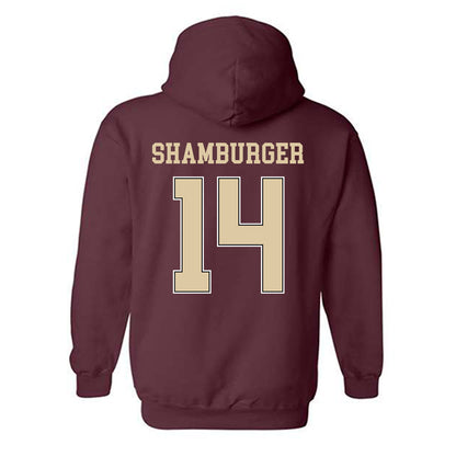 Boston College - NCAA Men's Ice Hockey : Gentry Shamburger - Sports Shersey Hooded Sweatshirt-1