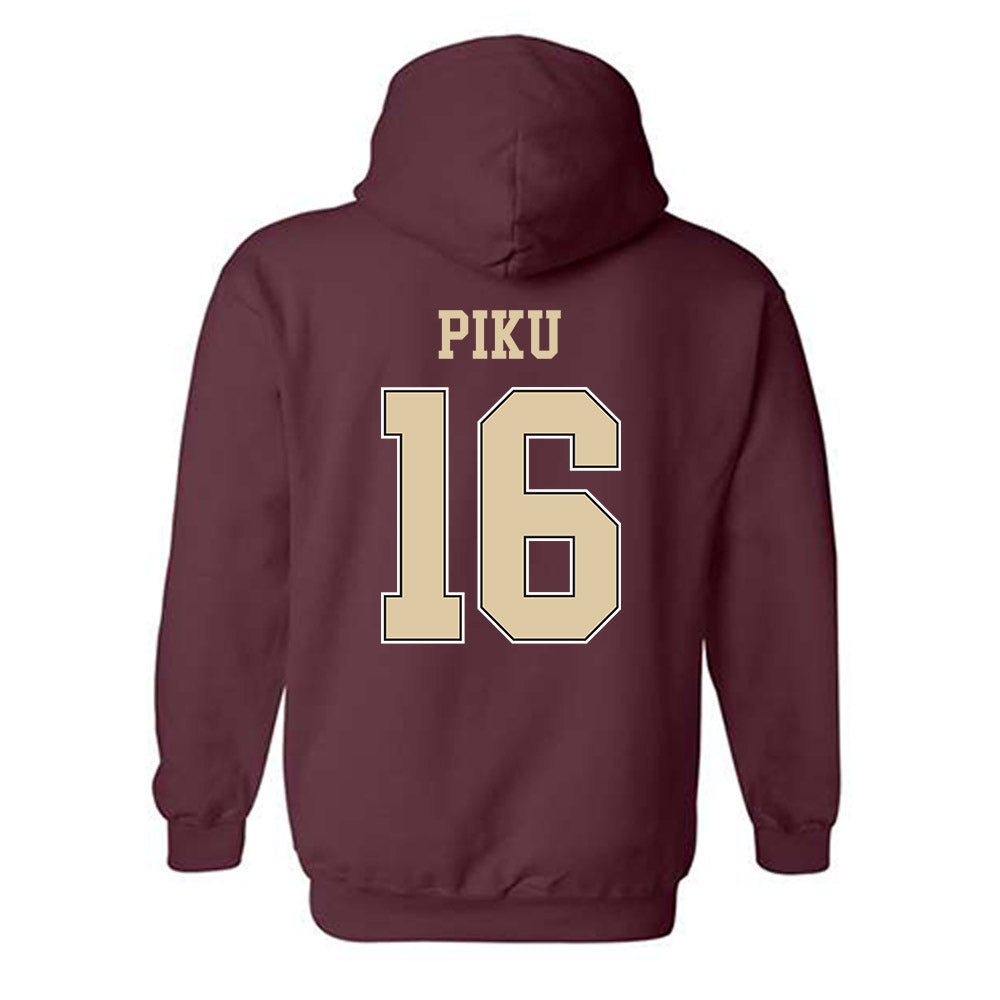Boston College - NCAA Women's Ice Hockey : Tricia Piku - Sports Shersey Hooded Sweatshirt-1