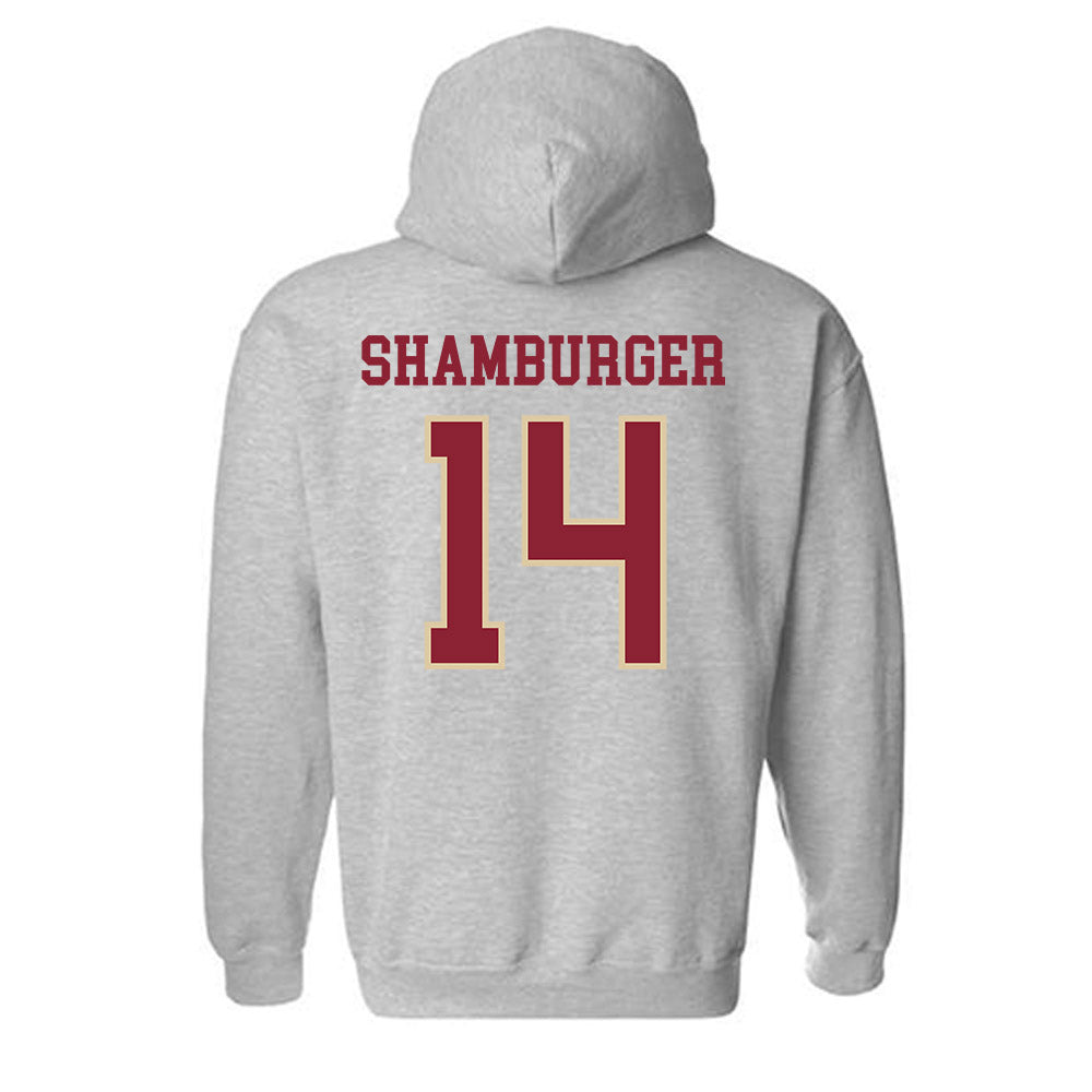 Boston College - NCAA Men's Ice Hockey : Gentry Shamburger - Sports Shersey Hooded Sweatshirt-1