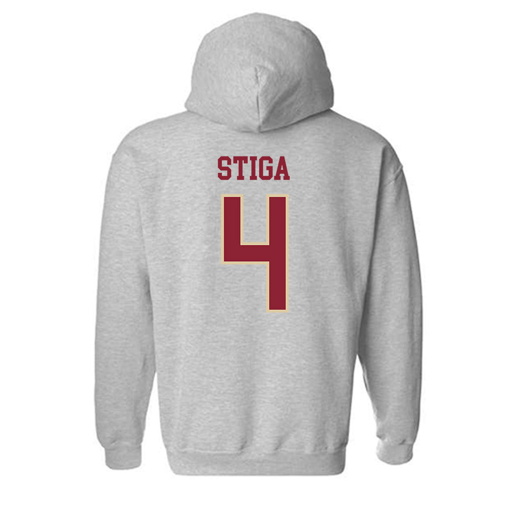 Boston College - NCAA Men's Ice Hockey : Teddy Stiga - Sports Shersey Hooded Sweatshirt