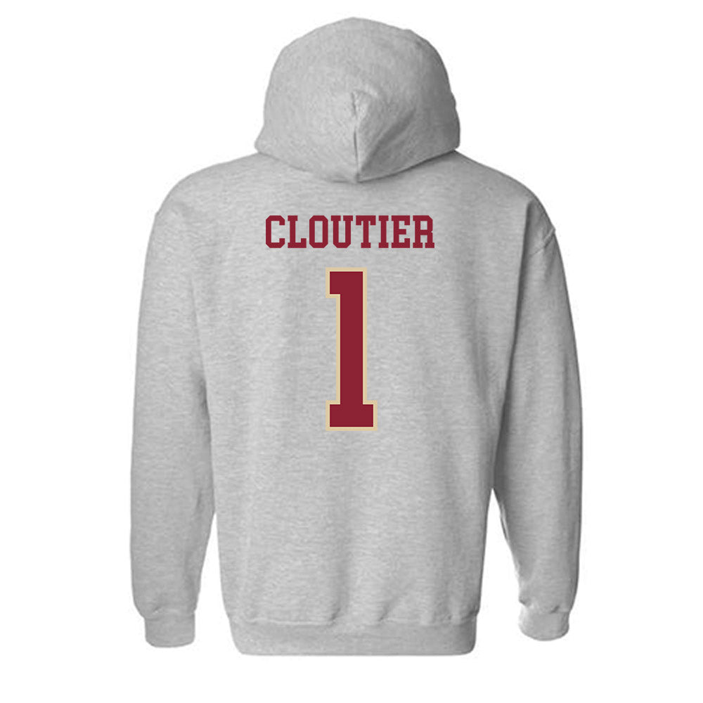 Boston College - NCAA Men's Ice Hockey : Louka Cloutier - Sports Shersey Hooded Sweatshirt-1