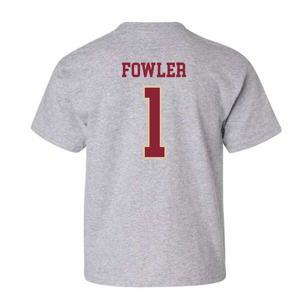 Boston College - NCAA Men's Ice Hockey : Jacob Fowler - Sports Shersey Youth T-Shirt