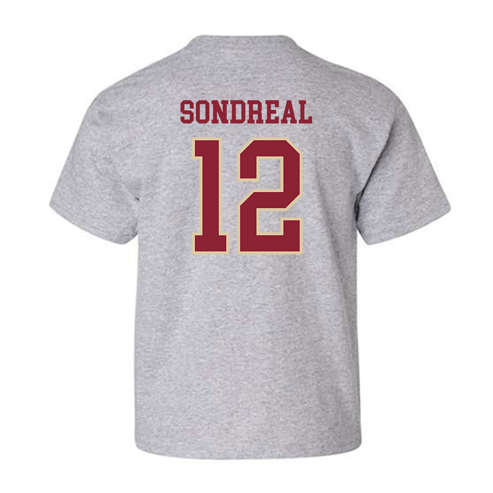 Boston College - NCAA Men's Ice Hockey : Jake Sondreal - Sports Shersey Youth T-Shirt-1