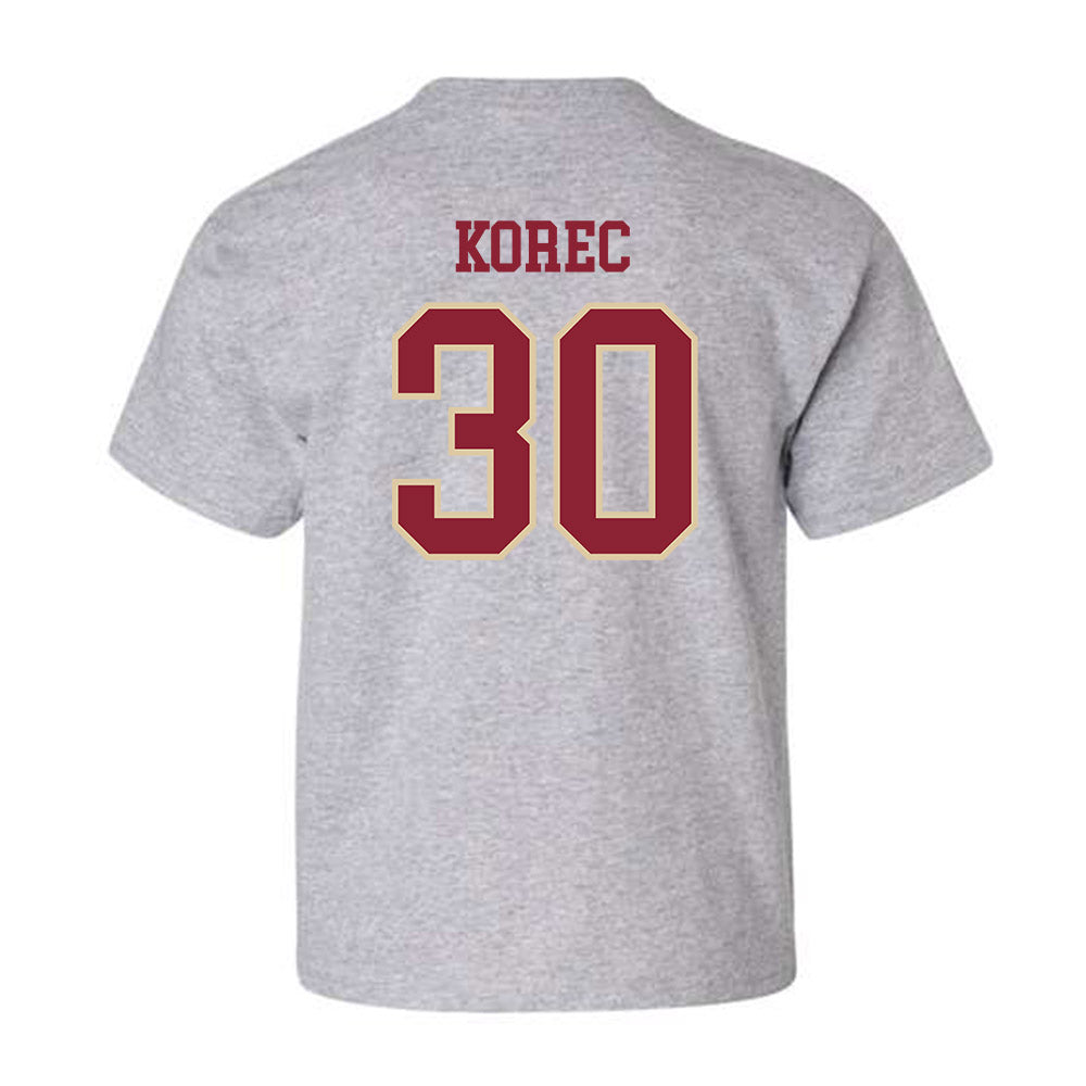 Boston College - NCAA Men's Ice Hockey : J�n Korec - Sports Shersey Youth T-Shirt