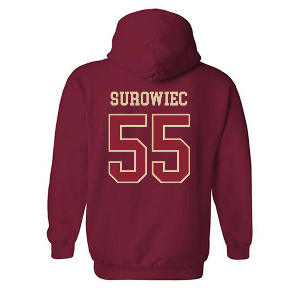Boston College - NCAA Baseball : Daniel Surowiec - Hooded Sweatshirt Sports Shersey-1