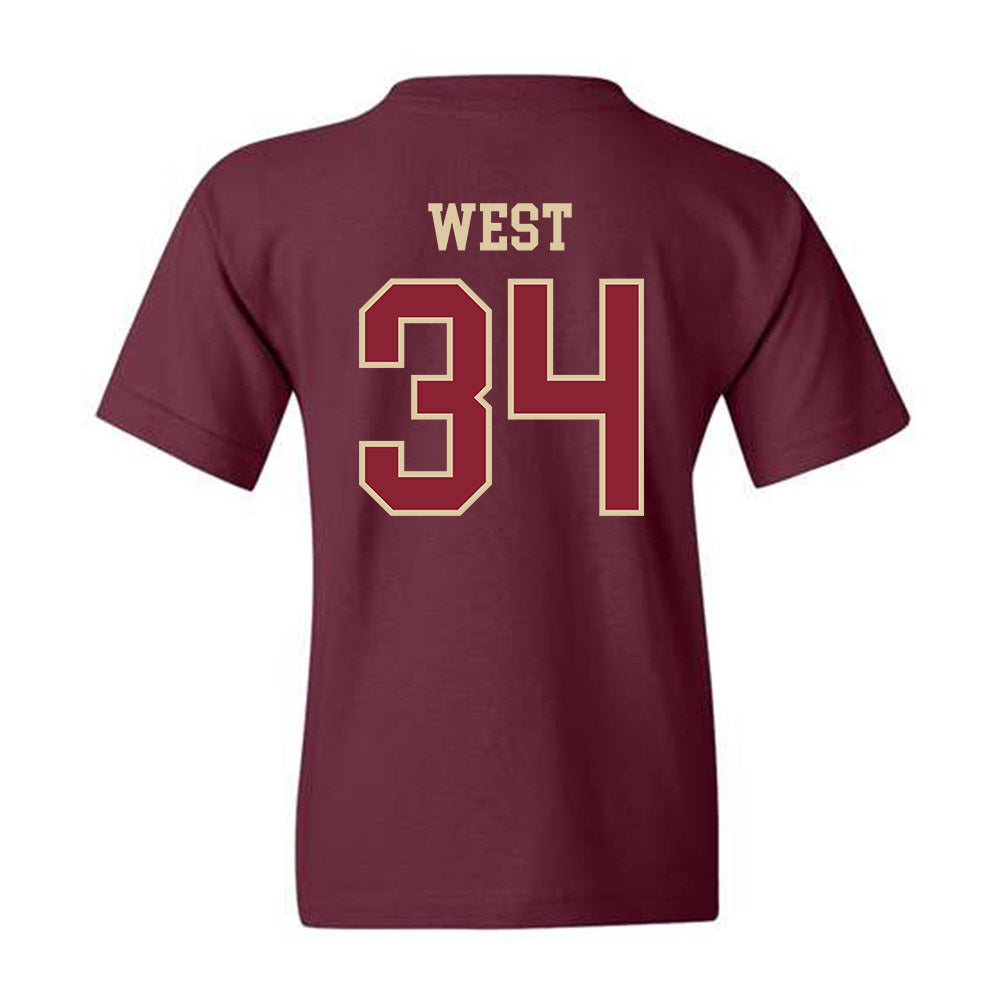 Boston College - NCAA Baseball : John West -  Youth T-Shirt