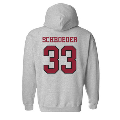 Boston College - NCAA Baseball : Eric Schroeder - Hooded Sweatshirt Sports Shersey