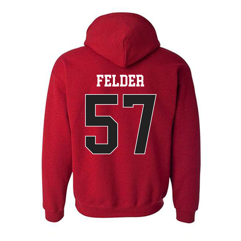 Arkansas - NCAA Baseball : Ross Felder - Sports Shersey Hooded Sweatshirt-1