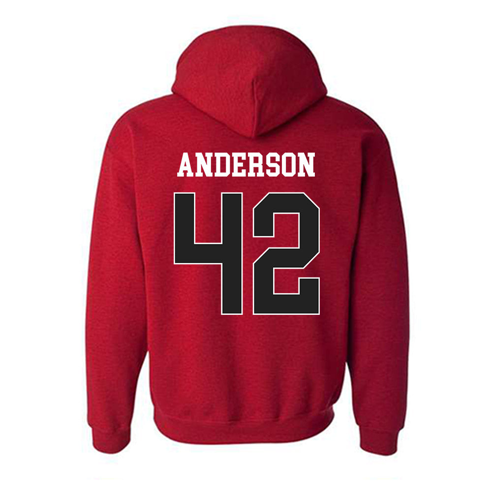 Arkansas - NCAA Baseball : Michael Anderson - Sports Shersey Hooded Sweatshirt-1