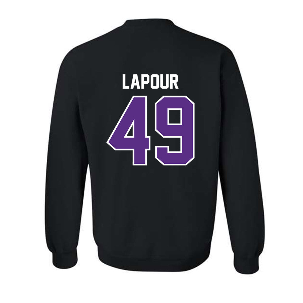 TCU - NCAA Baseball : Tommy LaPour - Sports Shersey Crewneck Sweatshirt-1